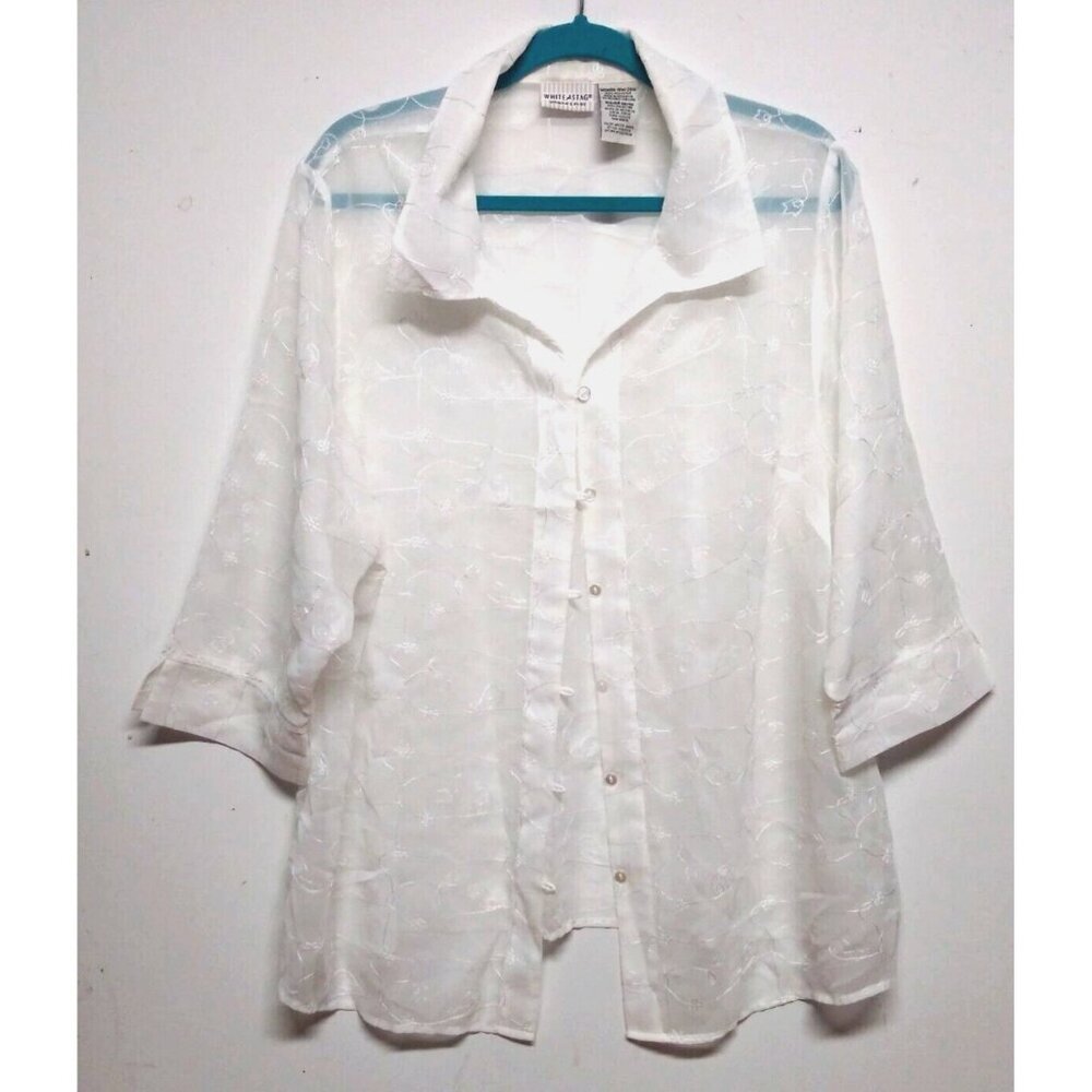 White Sheer Women's Top